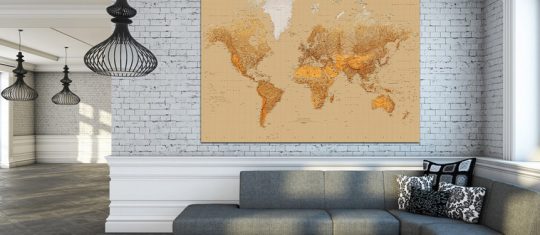carte du monde murale